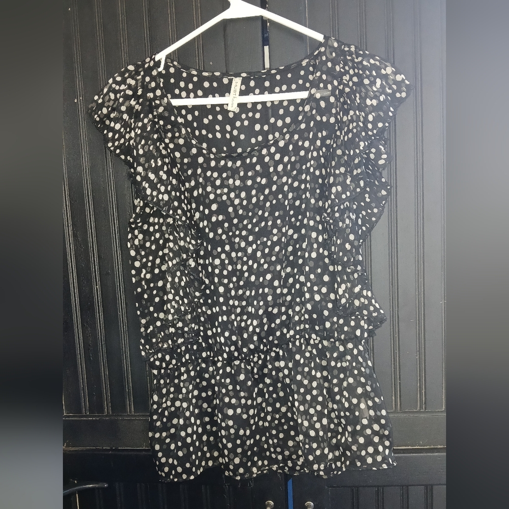 White Polka Dot Blouse